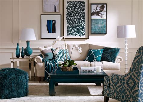 navy and turquoise decor.